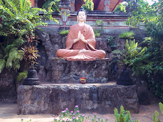 Peaceful Place Buddha Statue And The Garden At Brahmavihara Arama Monastery North Bali