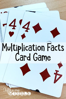 Multiplication fact card game similar to UNO