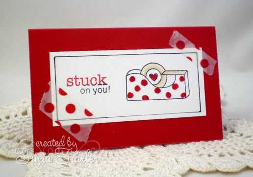 Stuck on you card by Tricia Traxler | Around the House Stamp Set | Newton's Nook Designs