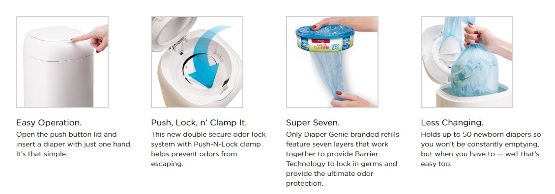 Maryland Mommy Love It Playtex Diaper Genie Expressions Pail When You First Use The Diaper Bag Insert Just Follow Instructions On Side Of Bags It Shows How To Pull Out A Bit Not