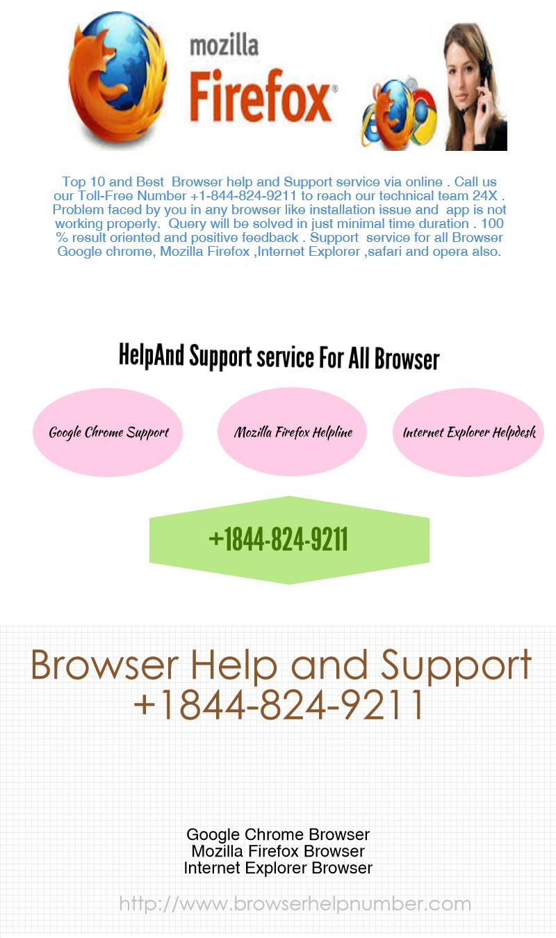 Browser SupportNumber Mozilla Firefox helpline Support service +1844
