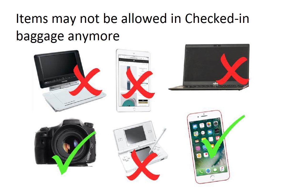 Can I put an iPhone in checked luggage?