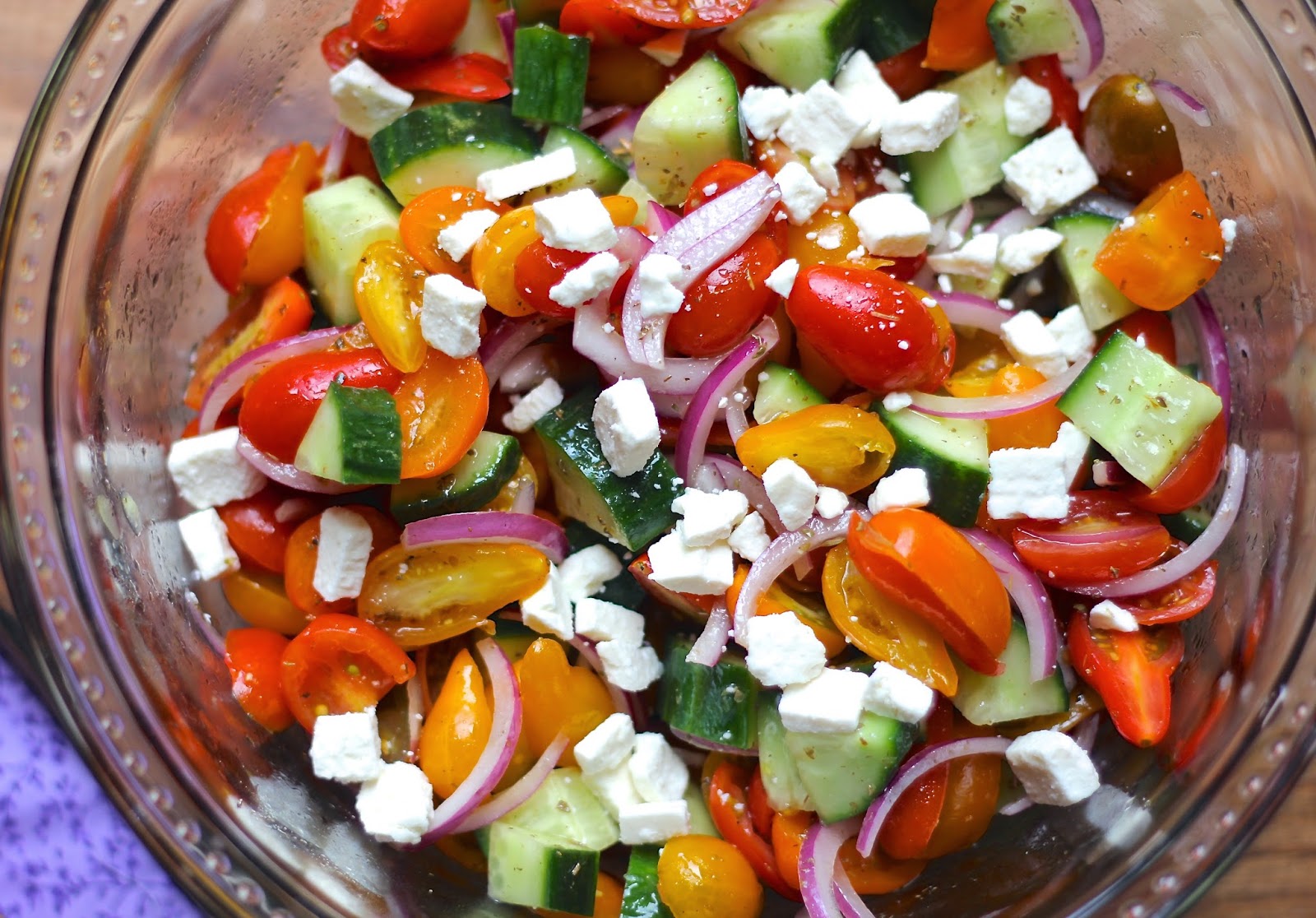 ValSoCal Tomato, Cucumber and Red Onion Salad
