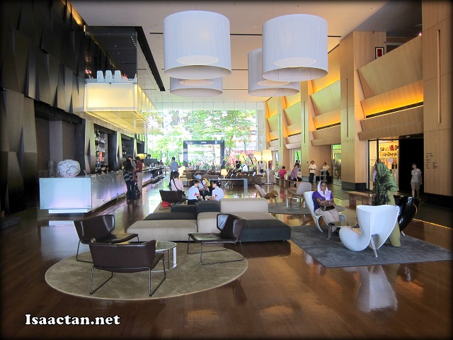 G Hotel Penang's modern looking lobby