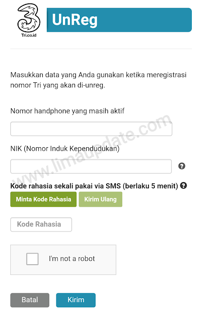 Cara Unreg Kartu Tri Cara Unreg Kartu Tri
