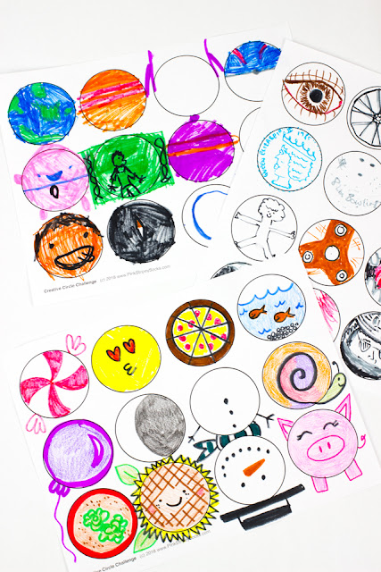 Creative Circle Art Challenge- Such a fun activity to try with kids!