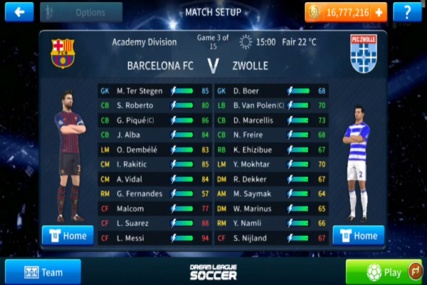 Update, Download DLS 2019 Limited Edition Liga Champions Squad Barcelona - FTSPedia