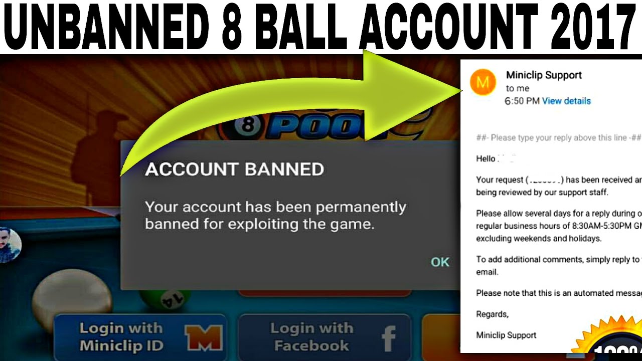 CoinsaT Unban 8 Ball Pool Facebook Account