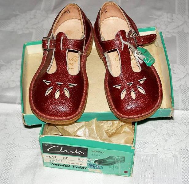Red Clarks school shoes