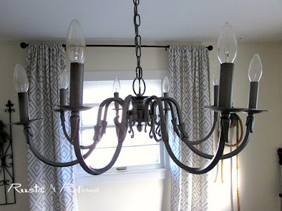 Updating a dated chandelier to save money - what the faux painters don't tell you.