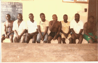 Photo Of The 8 Nigerian Christians Suspected Of Trying To Blow Up A Rival Faction Of Their Own Church
