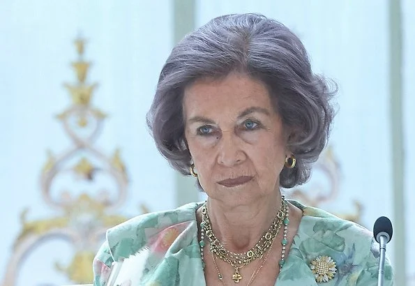 Queen Sofia of Spain and Infanta Elena attended presentation ceremony of 2018 awards of Mapfre Foundation held at The Casino de Madrid