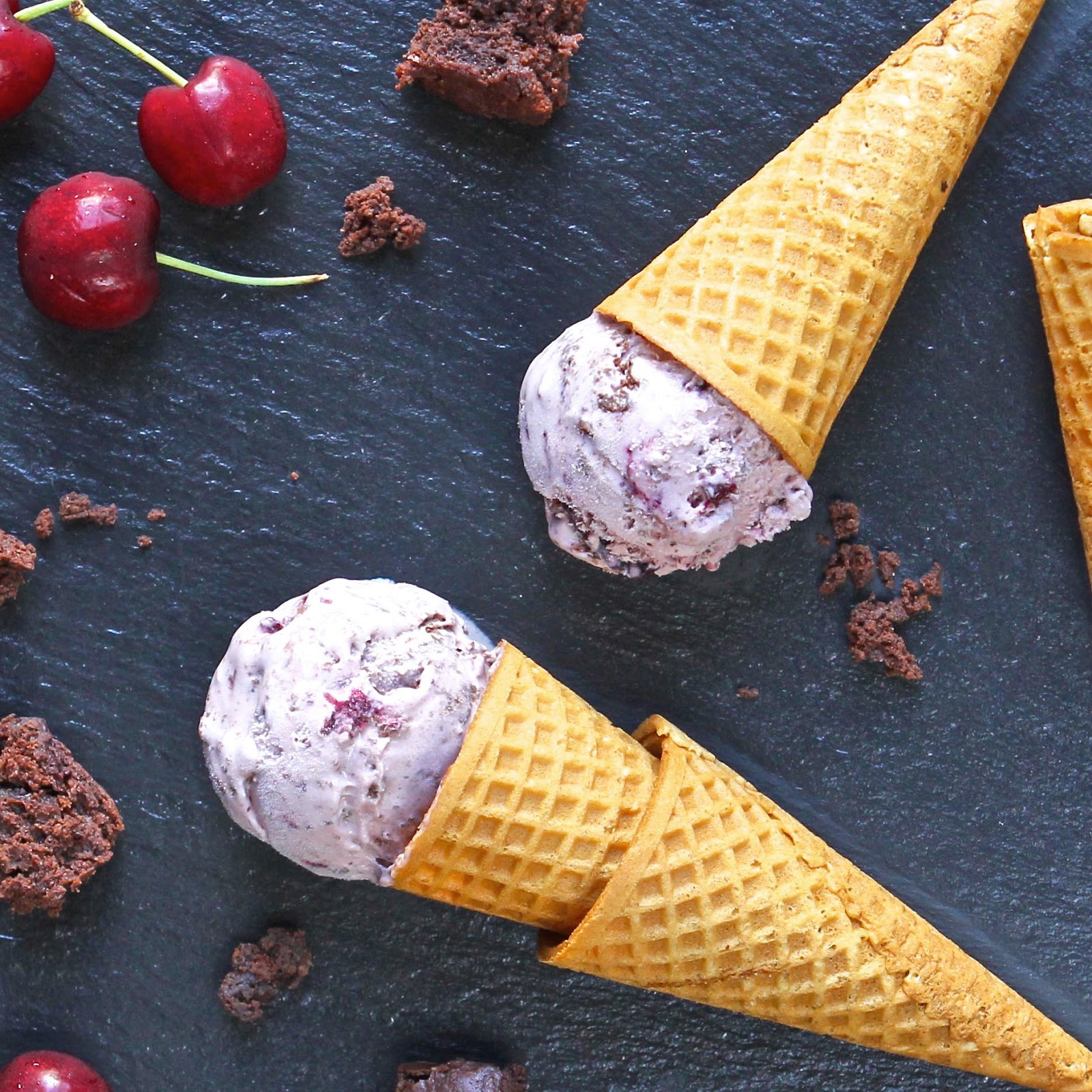 Gluten Free Alchemist CherryChocolate Brownie Ice Cream (no churn)