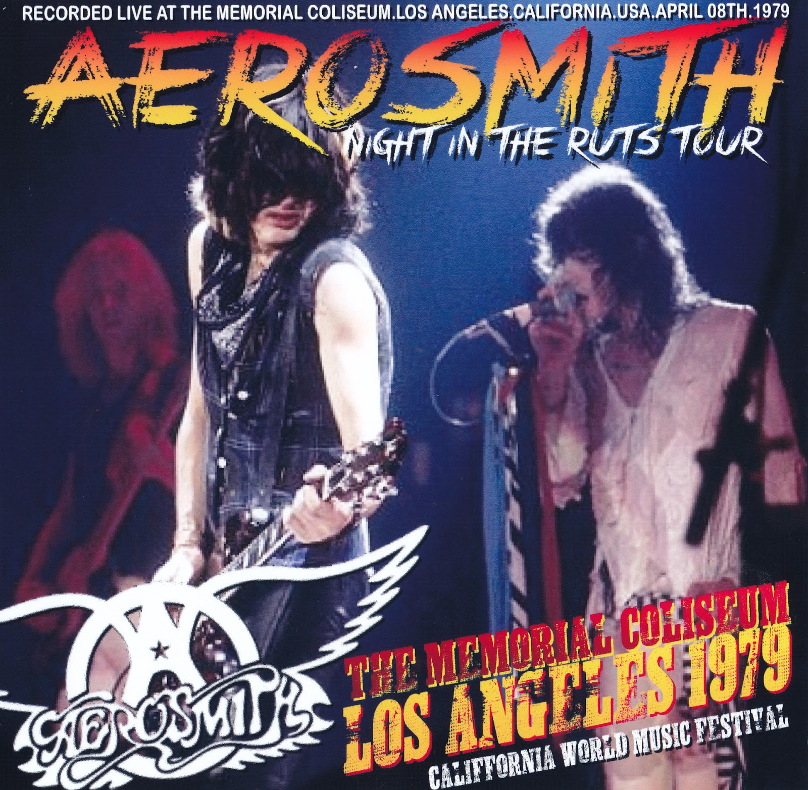 AEROSMITH BOOTLEGS COVER ARTS CALIFFORNIA WORLD MUSIC FESTIVAL (los