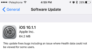 Apple rilascia iOS 10.1.1