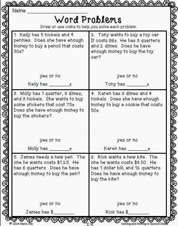 Math Word Problems number  addition 2nd Grade missing questions > Gallery > For Back