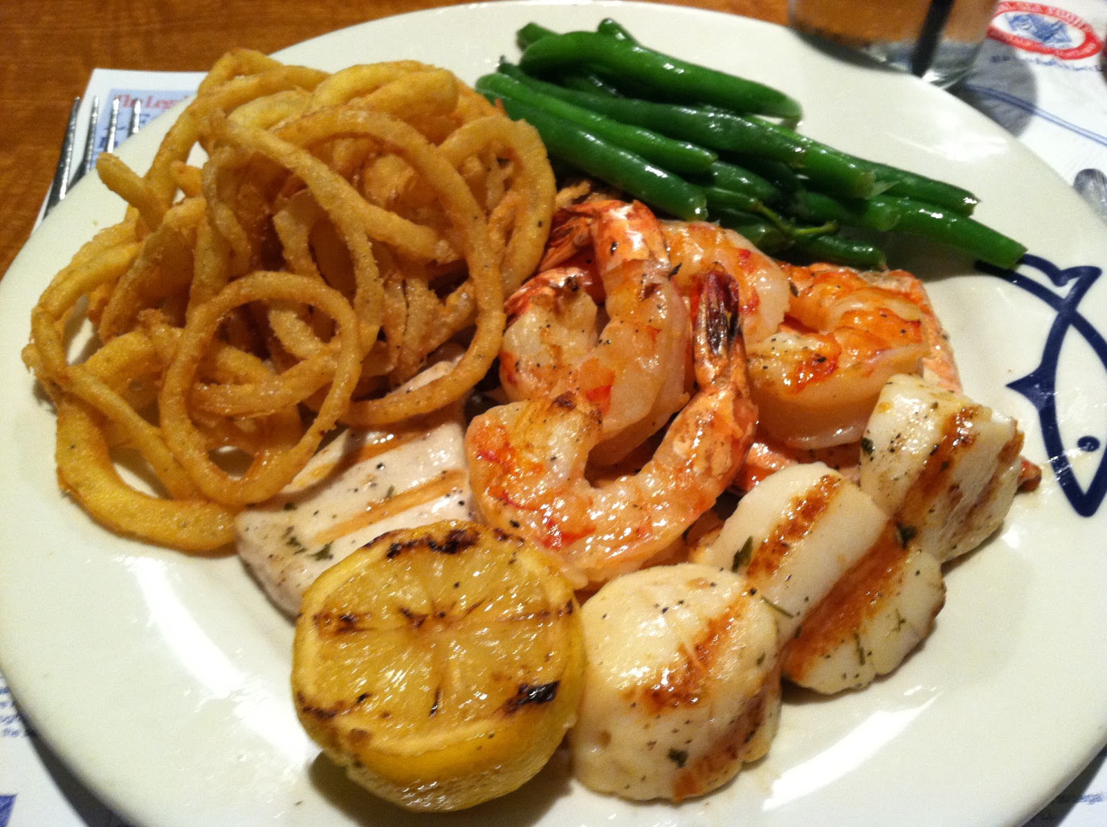 In and Around Town Traditional Dinner at Legal Seafood at the Pru