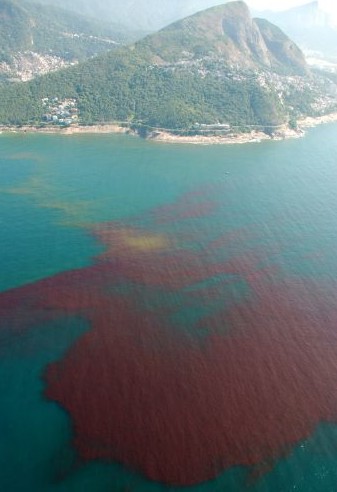 Enorme mancha vermelha no Brasil