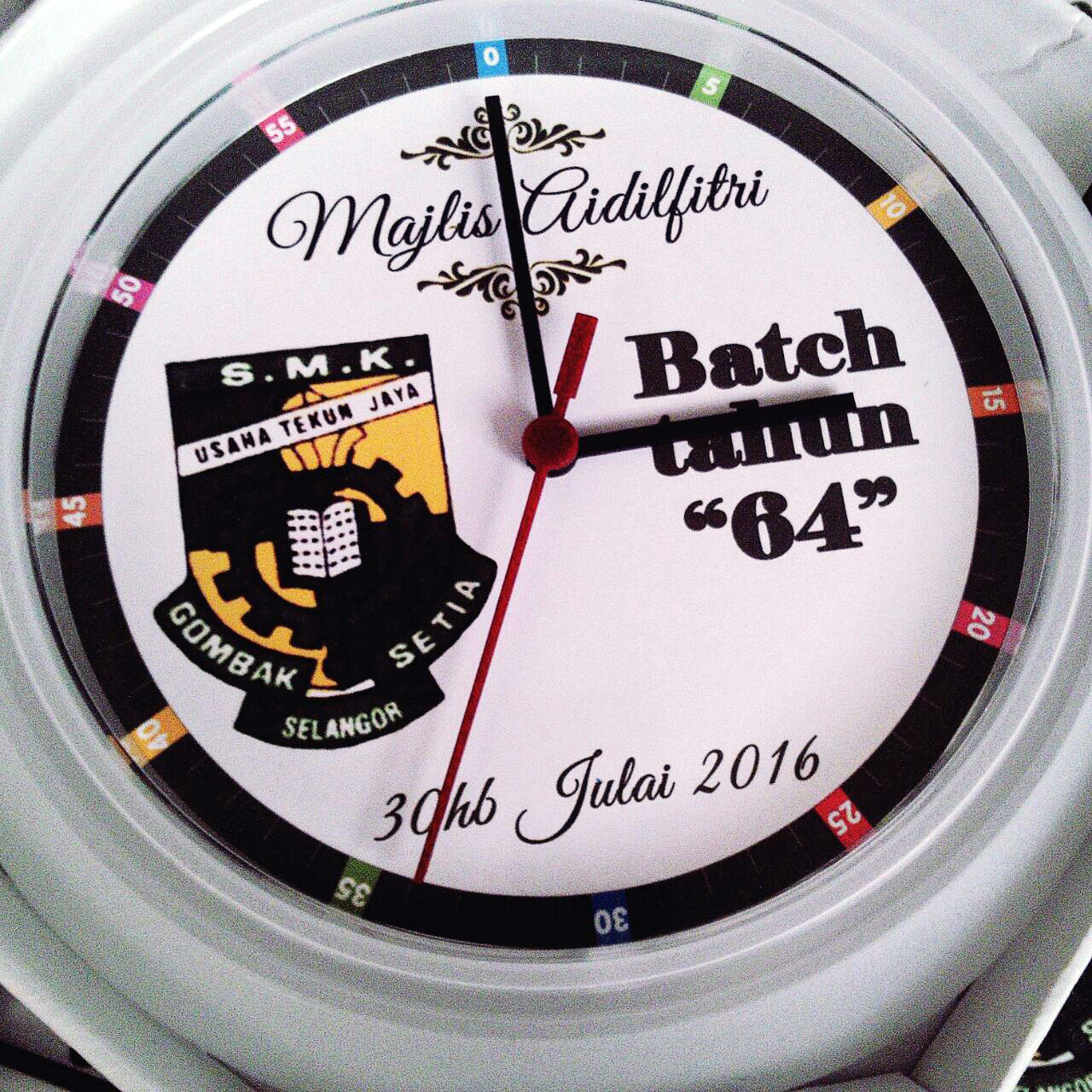 Cenderhati Jam Bercetak untuk Reunion / Jam Bercetak
