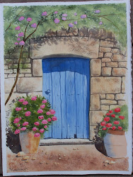paintings painting terry harrison acrylic landscapes door doors watercolor watercolour landscape paint flower techniques mexico flowers ready pots drawings porches