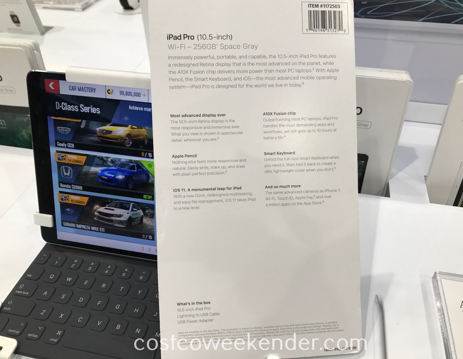 Apple iPad Pro 10.5inch 256GB Space Gray (MPDY2LL/A) Costco Weekender