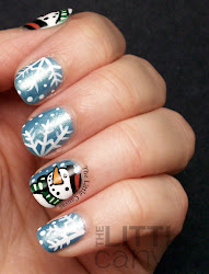 snowman nail inspired colors canvas
