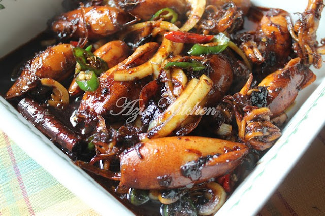 Sotong Masak Kicap Pedas Yang Sedap