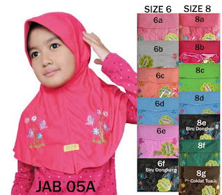 Jilbab Anak Delima Jab 05A Size 6-8
