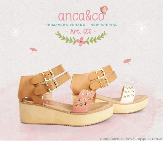 Sandalias 2014 Anca & Co primavera verano 2014. Moda verano sandalias 2014.