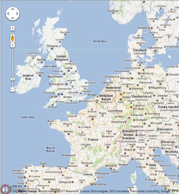 Maps Labs-Funktion Entfernungsmesser