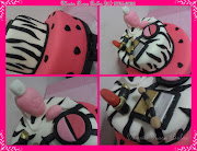 Bolo de zebra pink com maquiagem. Postado por Maria Rosa às 15:51 (bolo zebra maquiagem )