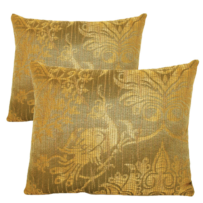 Shop Bubble & Squeak Pair of Italian Peacock Damask Pillows