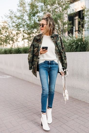 outfit botas blancas cortas