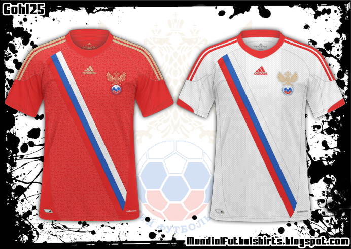Mundial Futbol Shirts Selección de Rusia 20122013 (Eurocopa 2012)