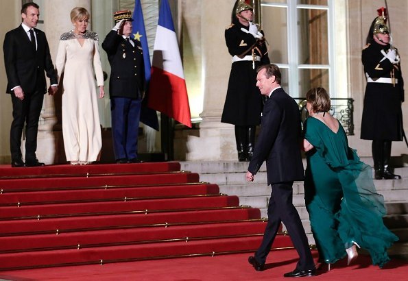 French President Emmanuel Macron and Brigitte Macron held a state dinner at Elysee Palace of Paris in honour of the Grand Duke and the Duchess of Luxembourg