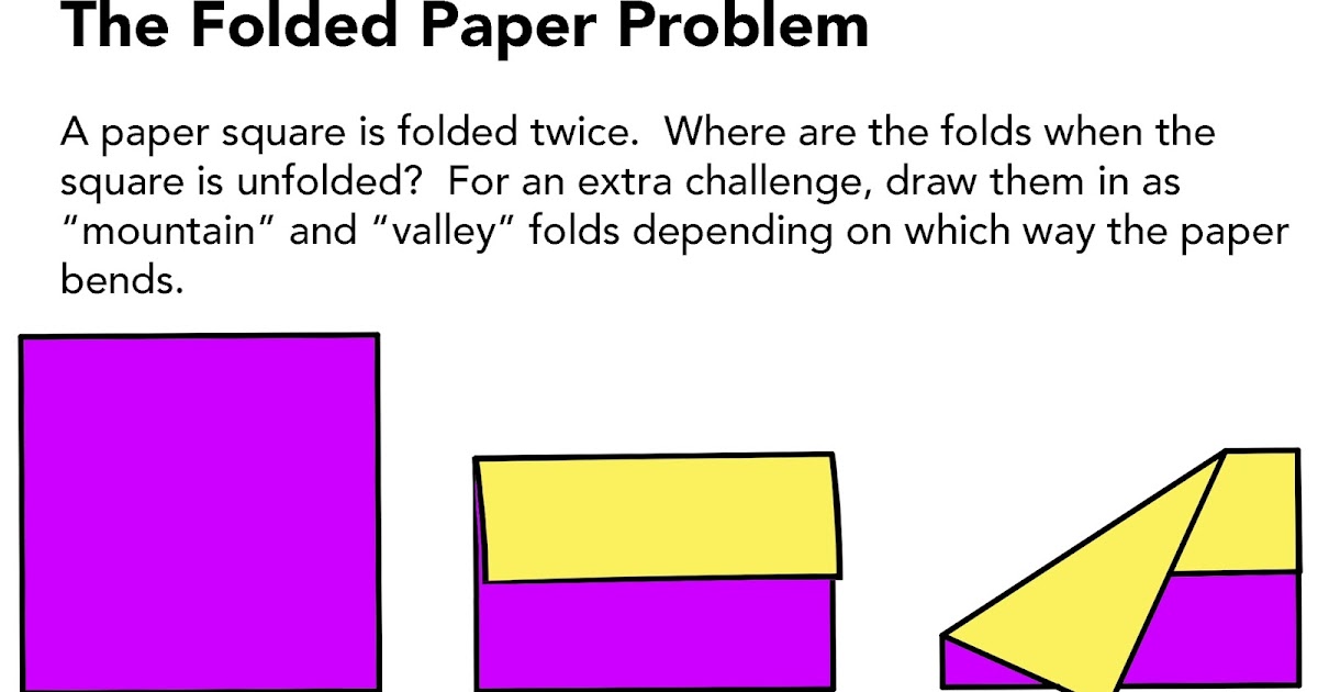 1001 Math Problems Paper Folding Problem