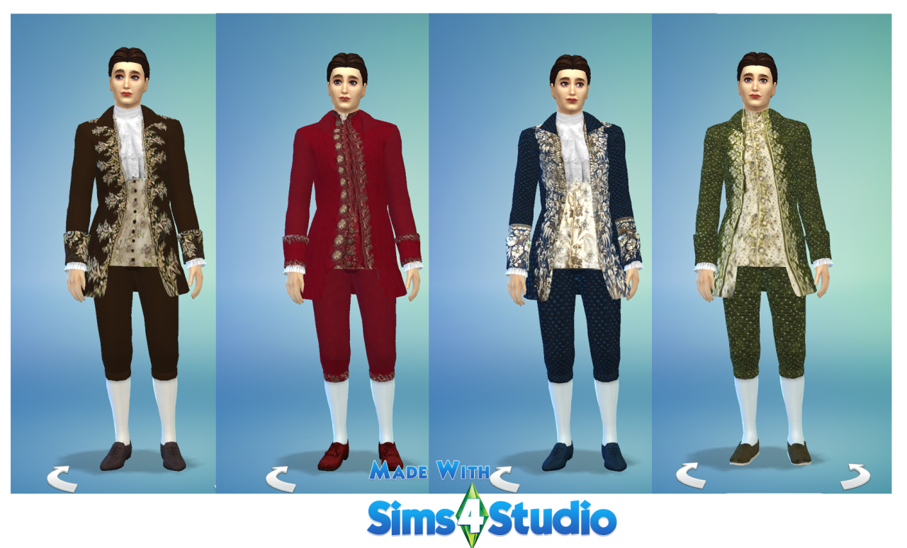 Sims 4 Ccs The Best Rococo Clothes For Males By Weeberry