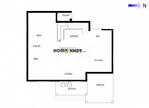 low cost Kerala home design 1379 Sq Ft 2 Bhk house plan low cost Kerala home design 1379 Sq Ft 2 Bhk house plan