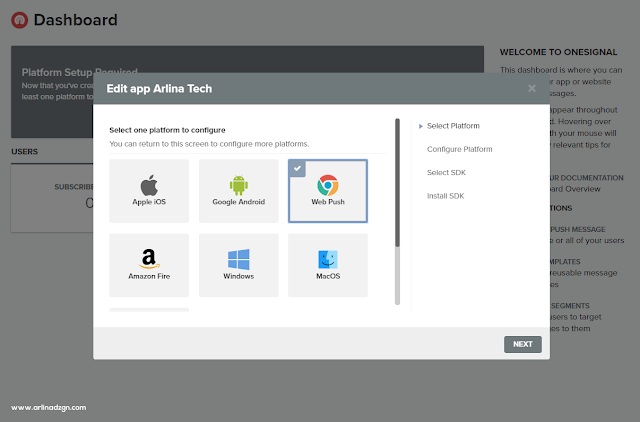 Cara Membuat Push Notifications di Blog dengan OneSignal Cara Membuat Push Notifications di Blog dengan OneSignal