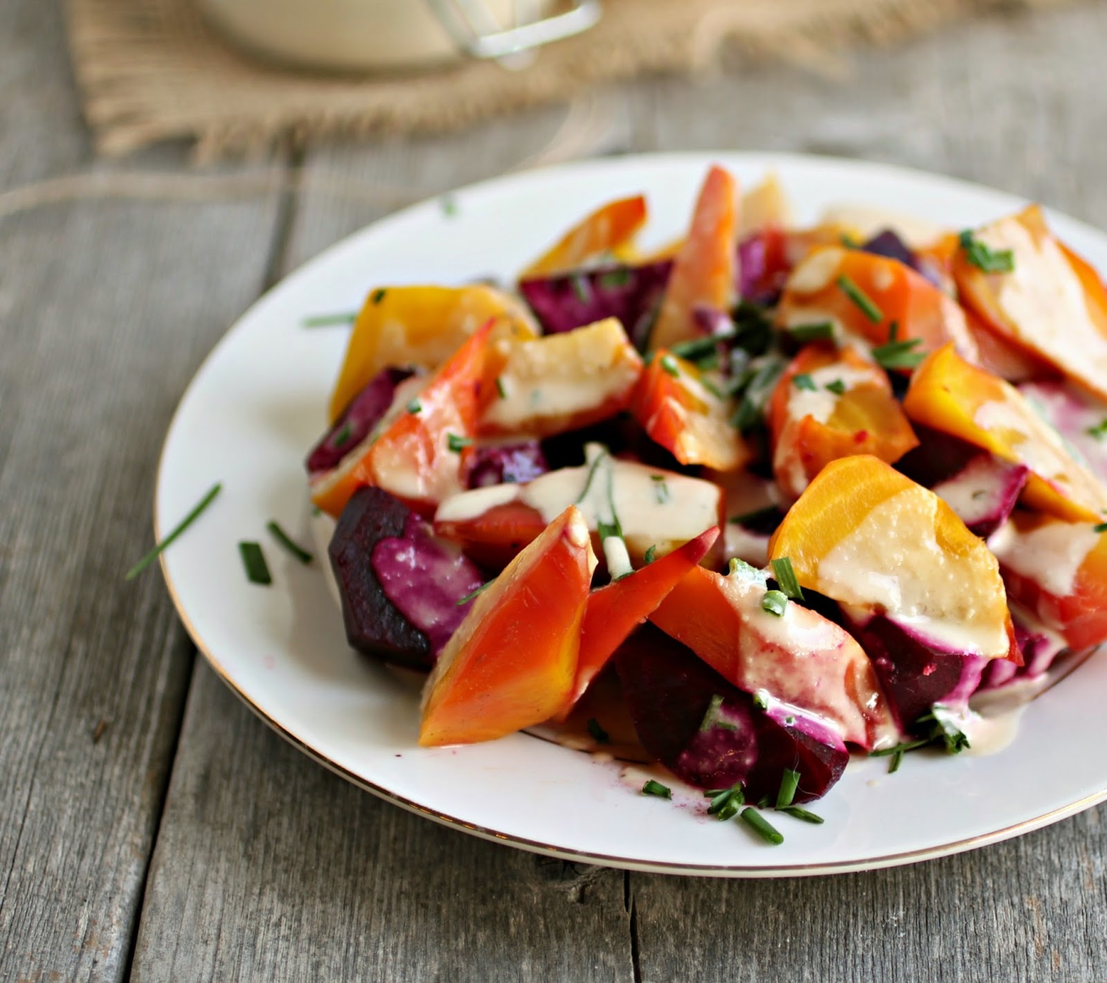 Roasted Beets with Tahini Sauce