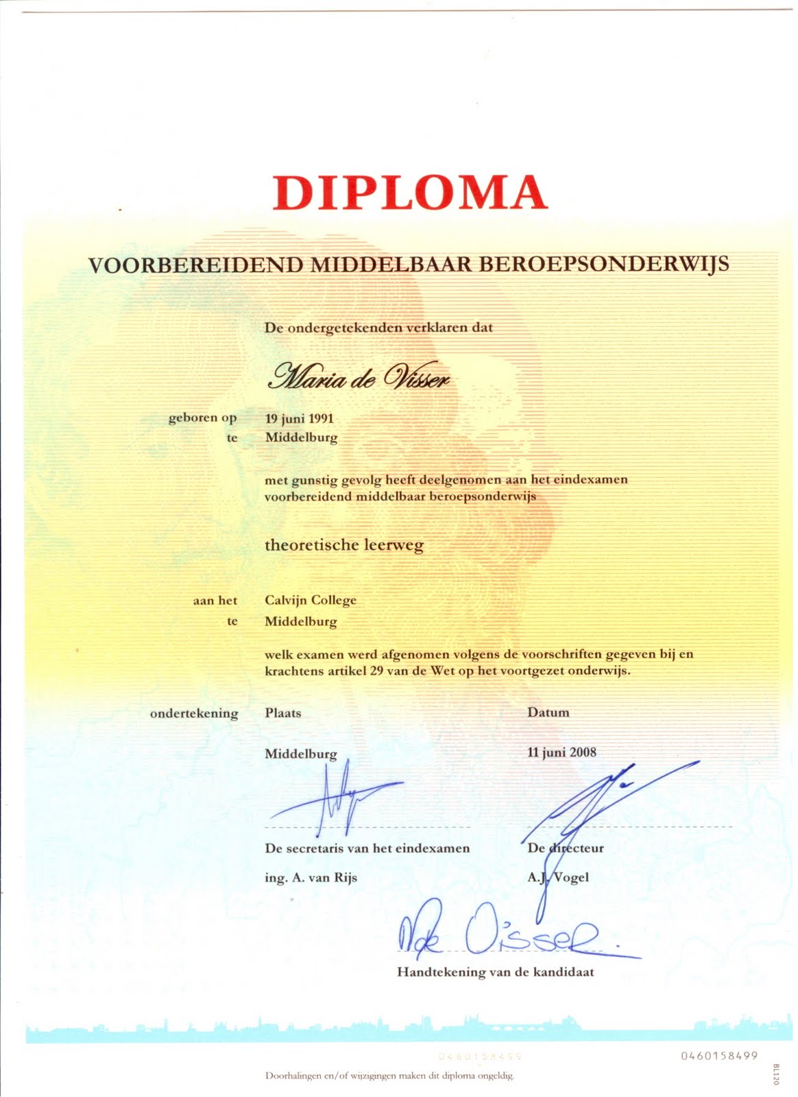 Portfolio M.de Visser 2.5 Bewijslast Portfolio M.de Visser 2.5 Bewijslast