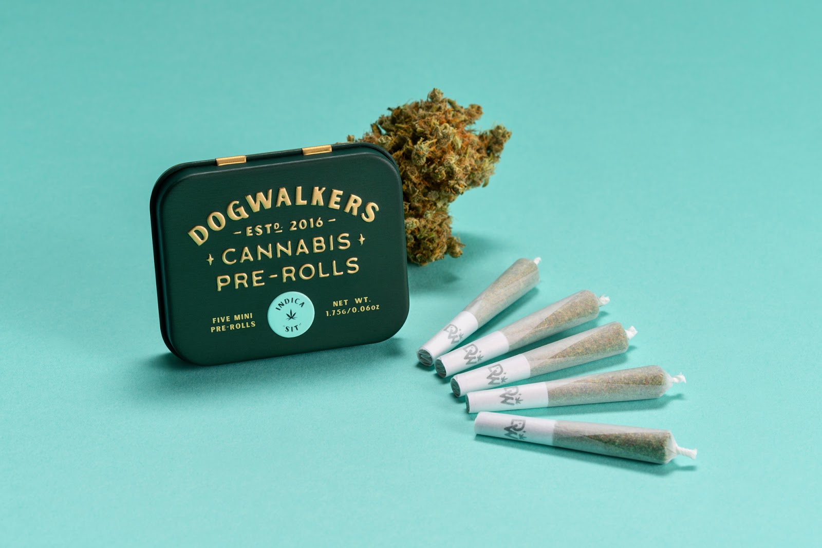 Dogwalkers Cannabis PreRolls Mini Dog Tins Packaging Of The World