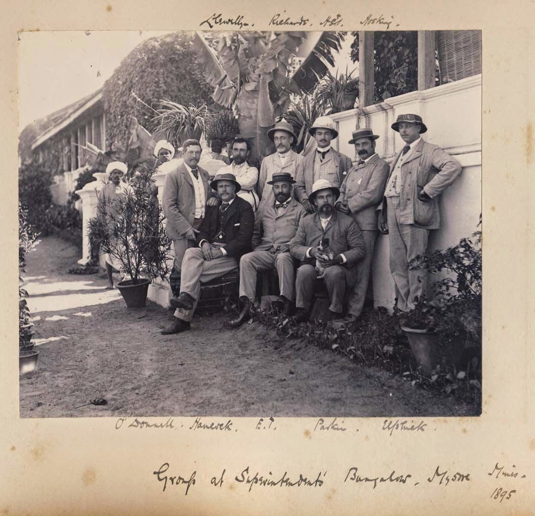 Group at Superintendent's Bungalow - Mysore Mines, Karnataka 1895