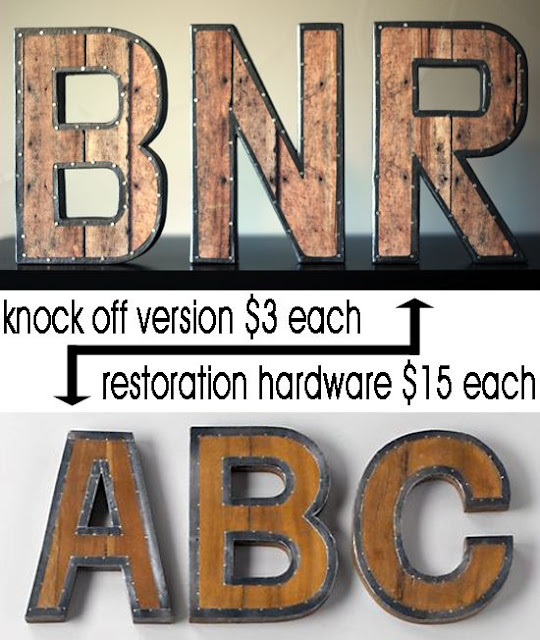  Restoration hardware inspired wall letters