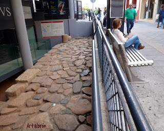 Tramo de calzada Romana en el centro de Mérida