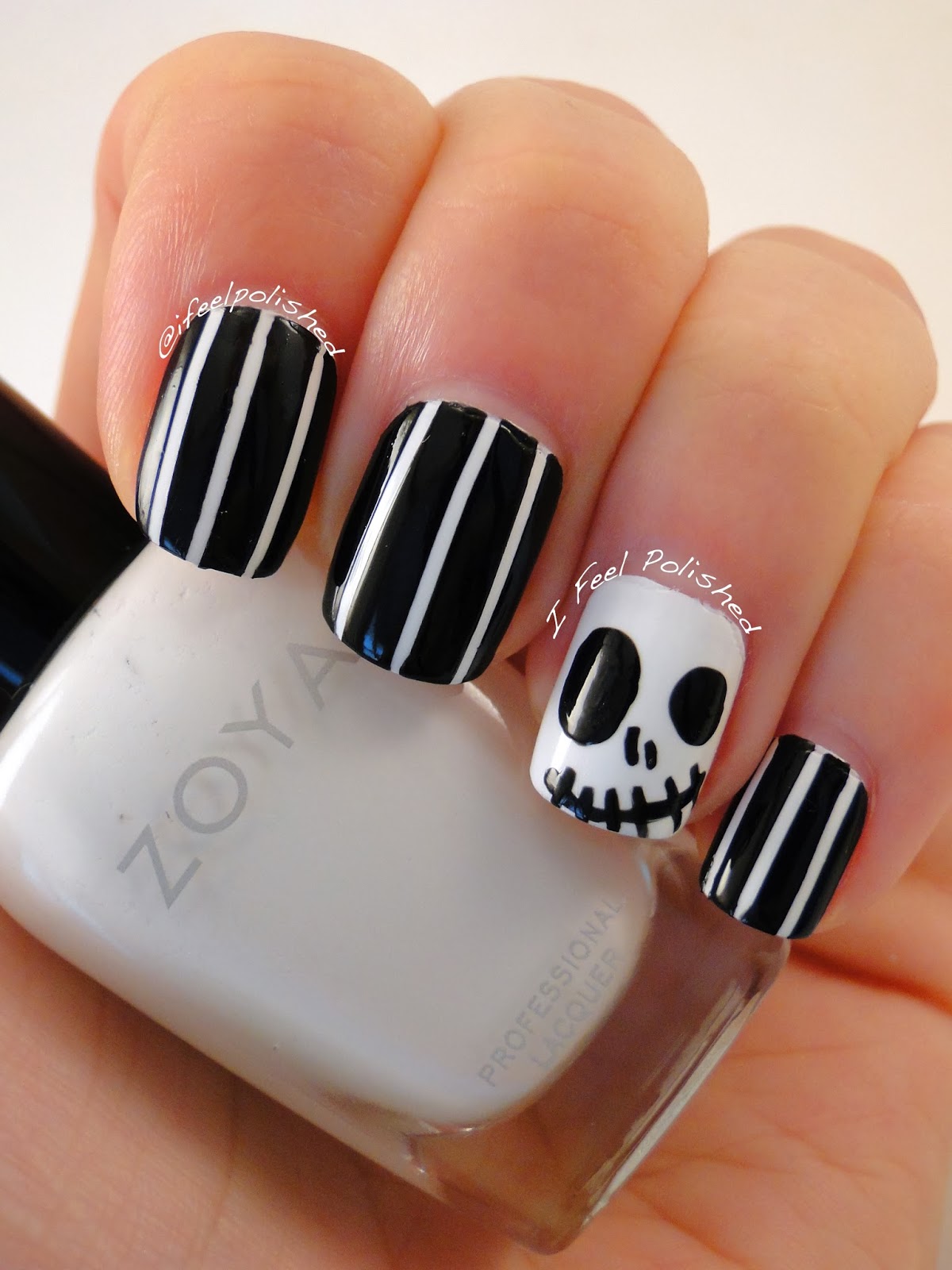 Jack Skellington Halloween Nails Jack Skellington Halloween Nails