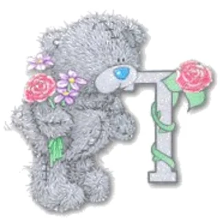 Abecedario de Tatty Teddy con Rosas. Tatty Teddy Abc with Roses.