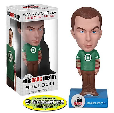 The Big Bang Theory Bobble Heads by Funko - EntertainmentEarth.com Exclusive Green Lantern T-Shirt Variant Sheldon
