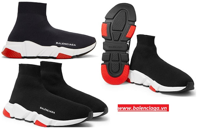 Giày thể thao Balenciaga Speed Trainer Black Red cho cả nam và nữ