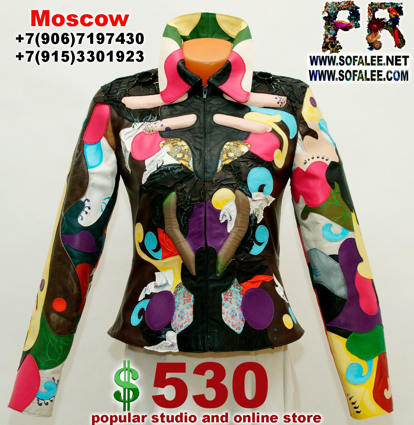 Sofalee Exclusive Leather Jackets Chic Bright Ladys Jacket Genuine Luxury Women S Genuine Leather Jacket Multicolor Please Note Very Favorable Vip Class Clothing Repeat Impossible